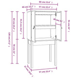 Hoge kast 60x40x120 cm massief grenenhout - AllerleiShop