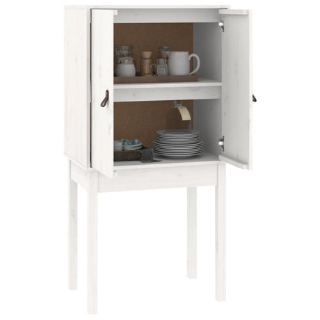 Hoge kast 60x40x120 cm massief grenenhout wit - AllerleiShop