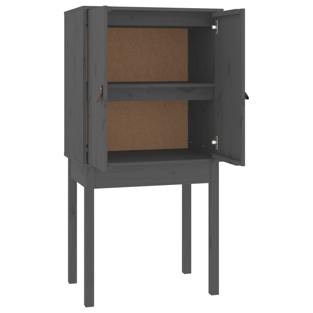 Hoge kast 60x40x120 cm massief grenenhout grijs - AllerleiShop