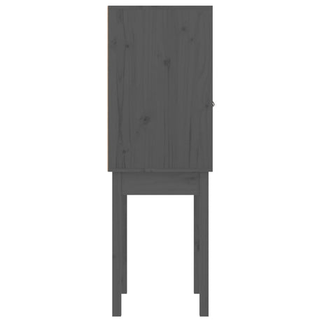 Hoge kast 60x40x120 cm massief grenenhout grijs - AllerleiShop