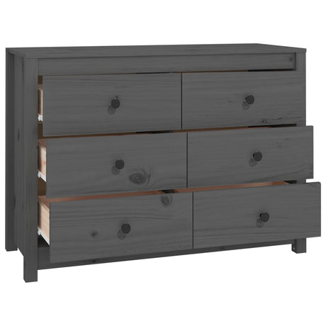 Dressoir 100x40x72 cm massief grenenhout grijs - AllerleiShop