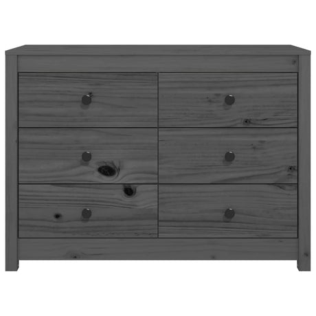 Dressoir 100x40x72 cm massief grenenhout grijs - AllerleiShop