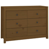 Dressoir 100x40x72 cm massief grenenhout honingbruin - AllerleiShop