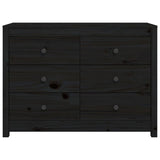 Dressoir 100x40x72 cm massief grenenhout zwart - AllerleiShop