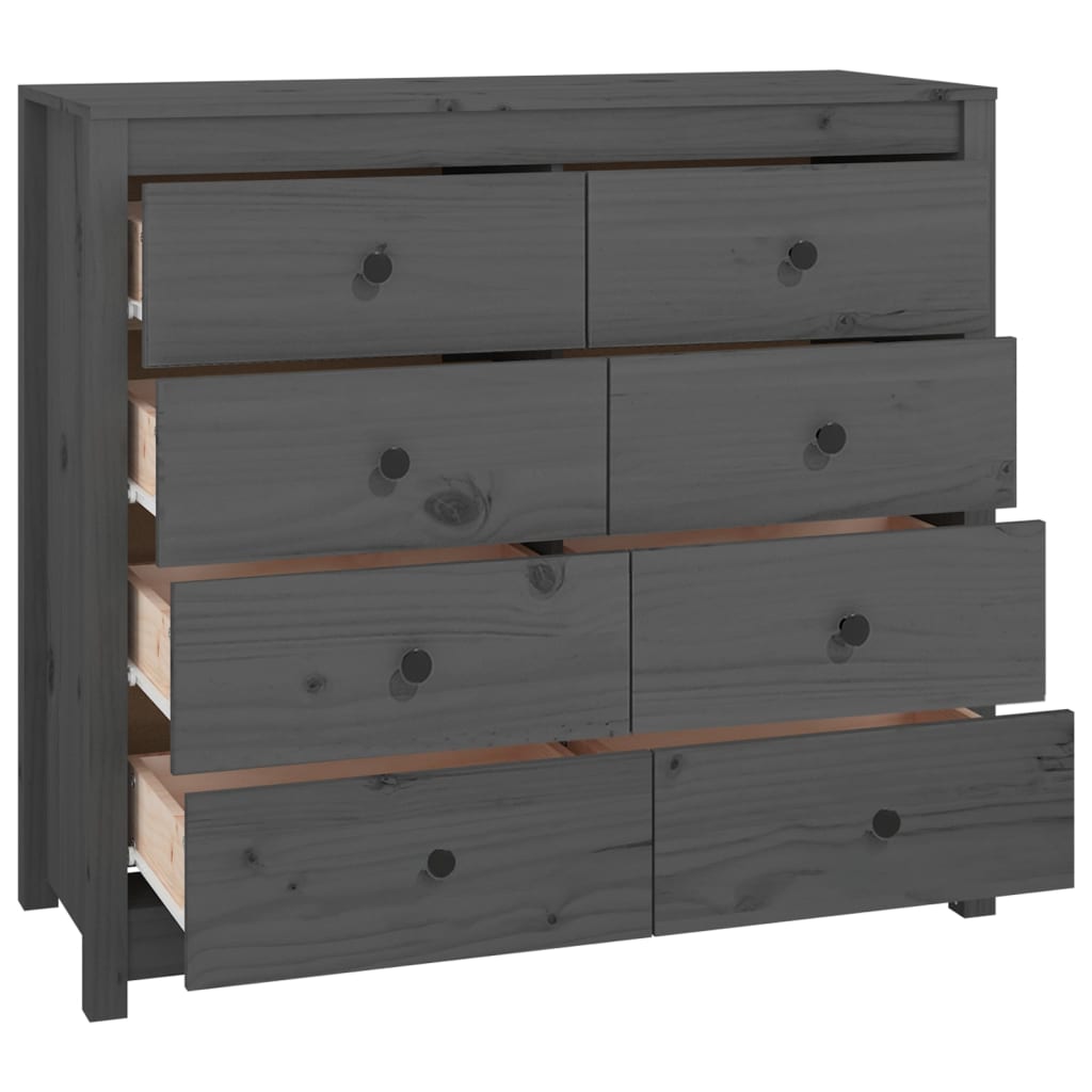 Dressoir 100x40x90 cm massief grenenhout grijs - AllerleiShop