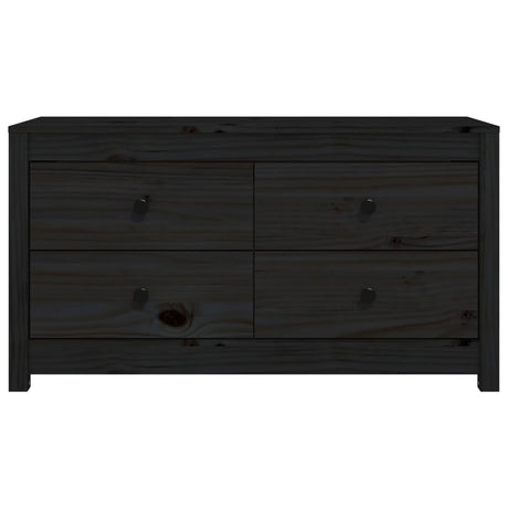 Dressoir 100x40x54 cm massief grenenhout zwart - AllerleiShop