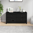 Dressoir 100x40x54 cm massief grenenhout zwart - AllerleiShop