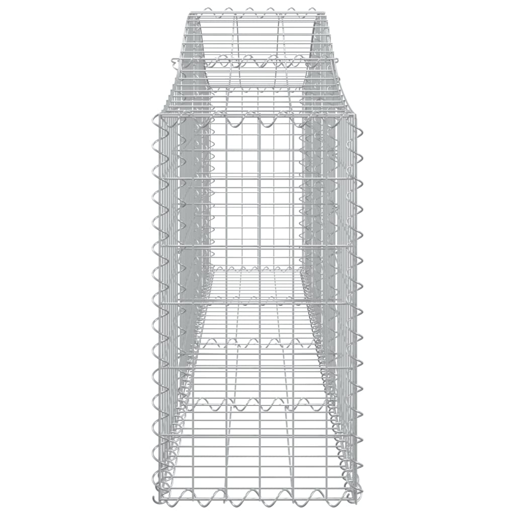 Schanskorven 4 st gewelfd 200x30x60/80 cm gegalvaniseerd ijzer