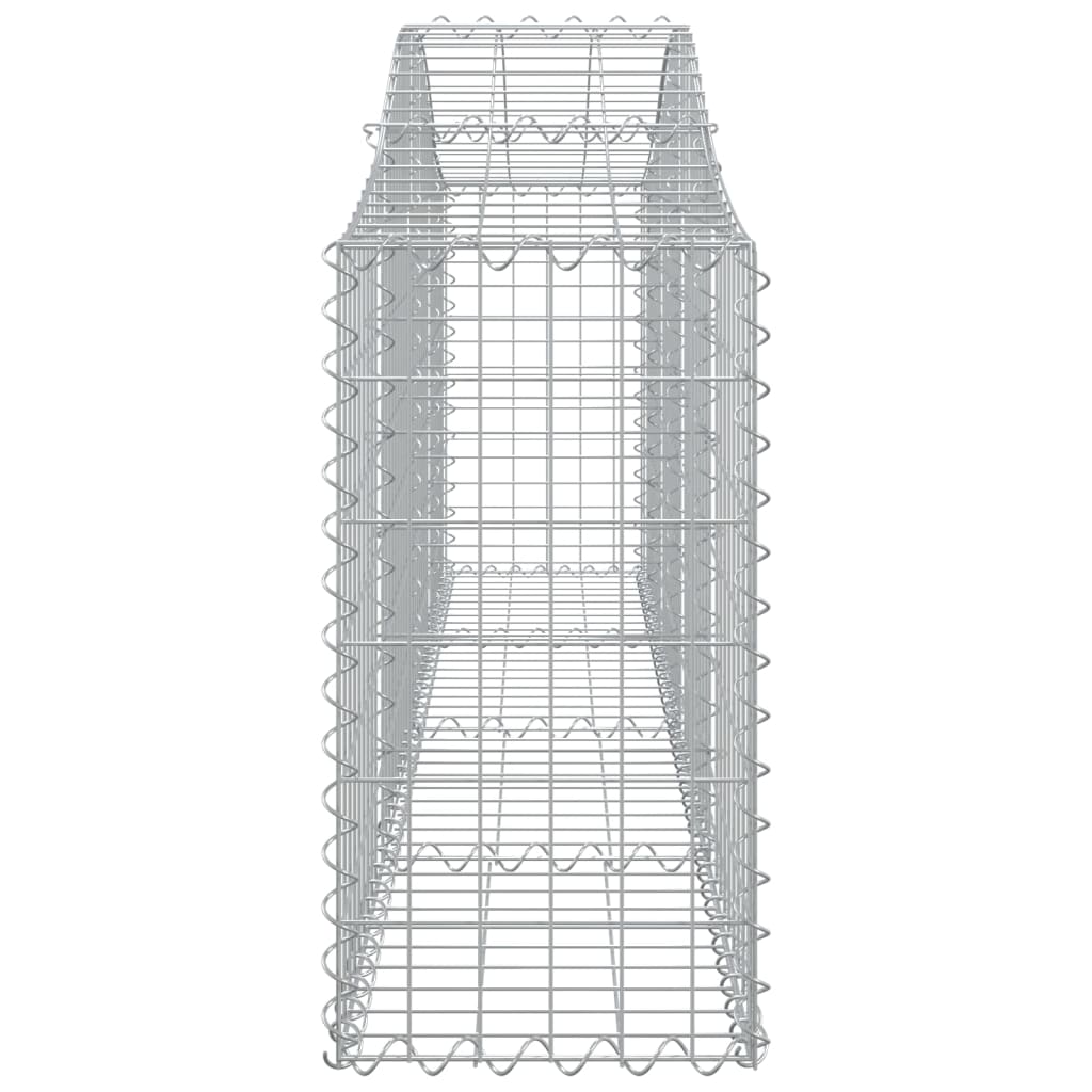 Schanskorven 6 st gewelfd 200x30x60/80 cm gegalvaniseerd ijzer