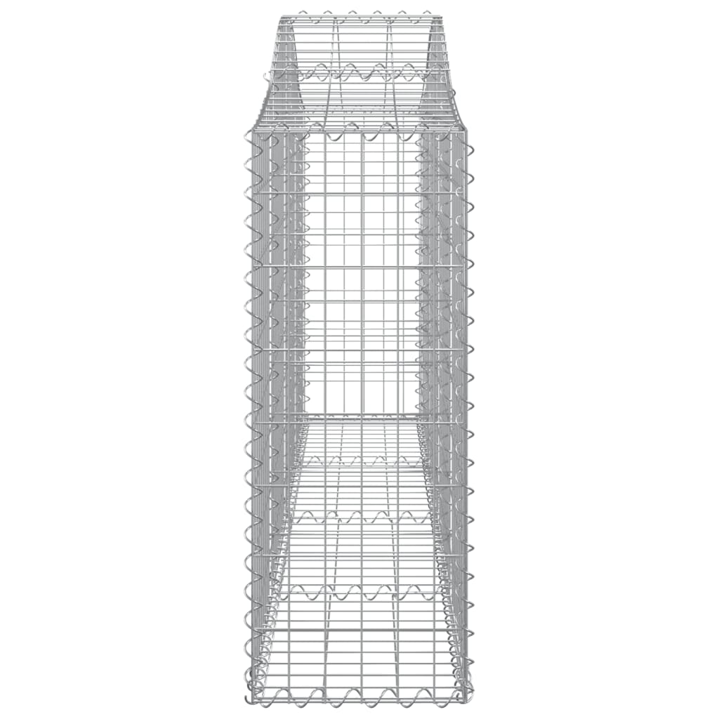 Schanskorven 6 st gewelfd 200x30x80/100 cm gegalvaniseerd ijzer