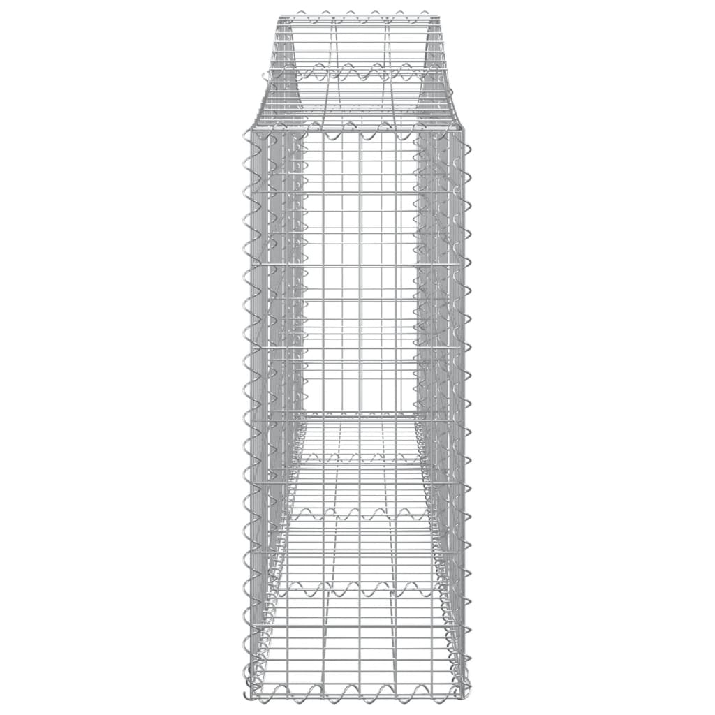 Schanskorven 9 st gewelfd 200x30x80/100 cm gegalvaniseerd ijzer