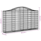 Schanskorven 3 st gewelfd 200x30x100/120 cm ijzer