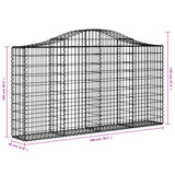 Schanskorven 4 st gewelfd 200x30x100/120 cm ijzer