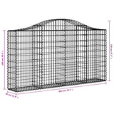 Schanskorven 5 st gewelfd 200x30x100/120 cm ijzer