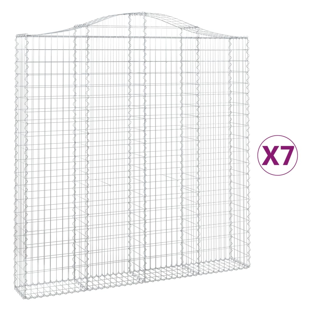 Schanskorven 7 st gewelfd 200x30x200/220 cm ijzer