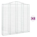 Schanskorven 8 st gewelfd 200x30x200/220 cm ijzer