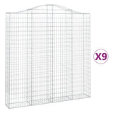 Schanskorven 9 st gewelfd 200x30x200/220 cm ijzer