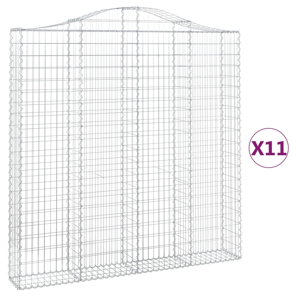 Schanskorven 11 st gewelfd 200x30x200/220 cm ijzer