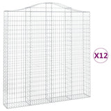 Schanskorven 12 st gewelfd 200x30x200/220 cm ijzer