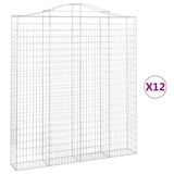 Schanskorven 12 st gewelfd 200x30x220/240 cm ijzer