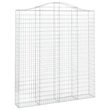 Schanskorven 12 st gewelfd 200x30x220/240 cm ijzer