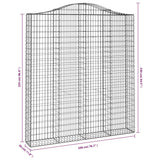 Schanskorven 15 st gewelfd 200x30x220/240 cm ijzer