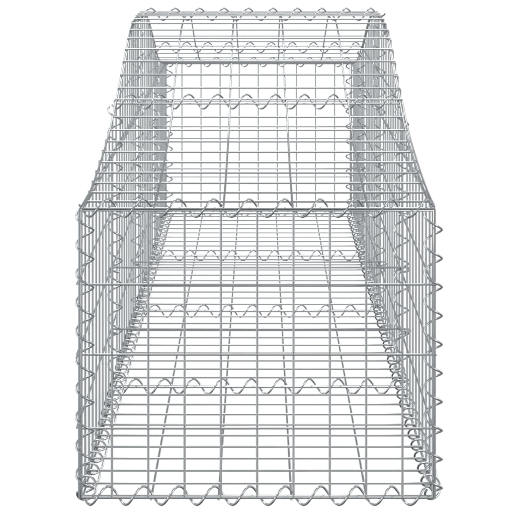 Schanskorven 6 st gewelfd 200x50x40/60 cmgegalvaniseerd ijzer