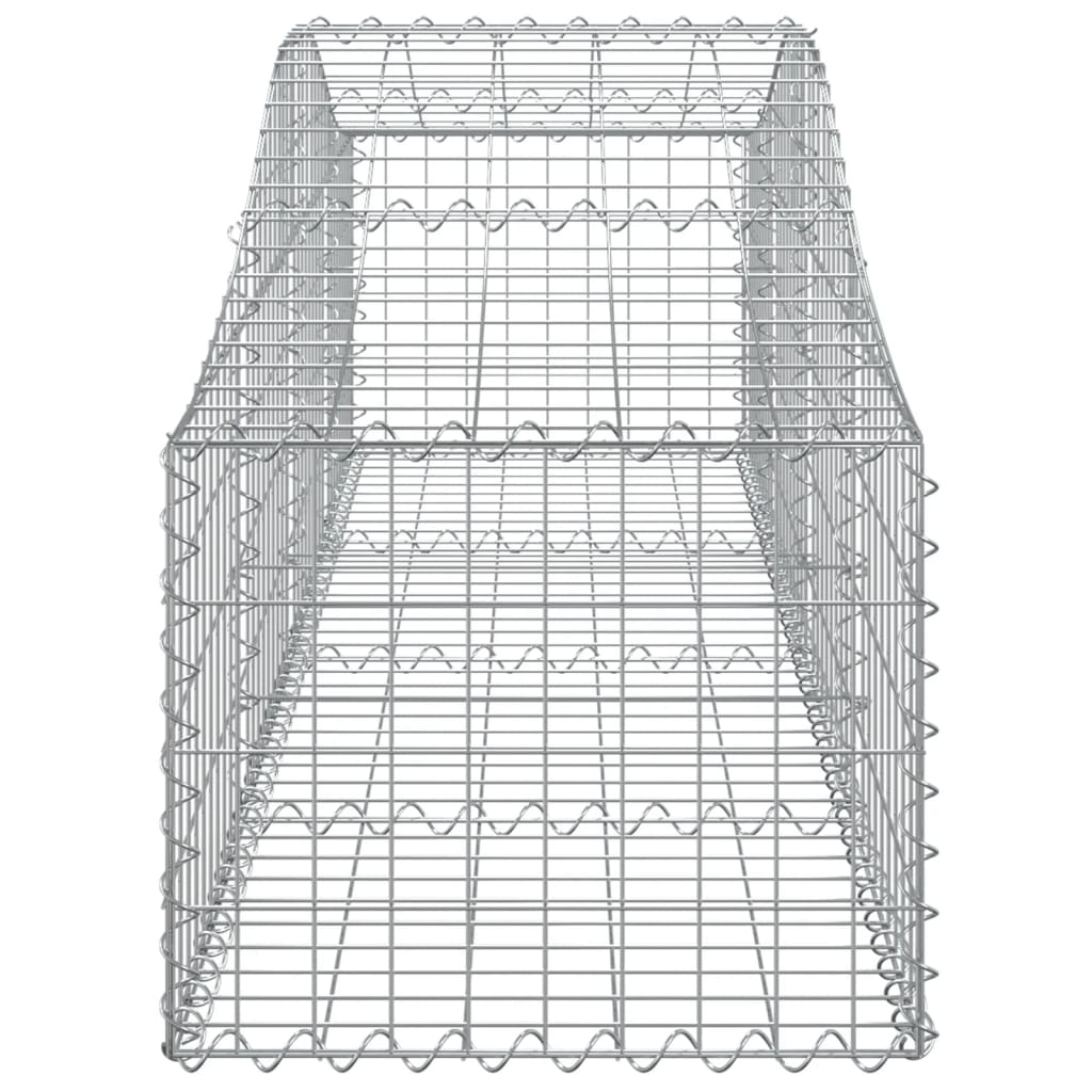 Schanskorven 8 st gewelfd 200x50x40/60 cm gegalvaniseerd ijzer