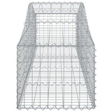 Schanskorven 9 st gewelfd 200x50x40/60 cm gegalvaniseerd ijzer