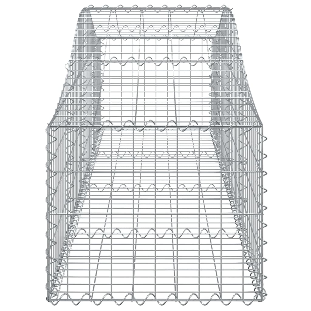 Schanskorven 11 st gewelfd 200x50x40/60 cm gegalvaniseerd ijzer