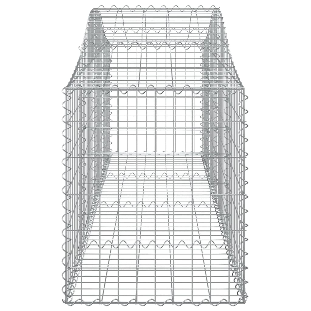 Schanskorven 10 st gewelfd 200x50x60/80 cm gegalvaniseerd ijzer