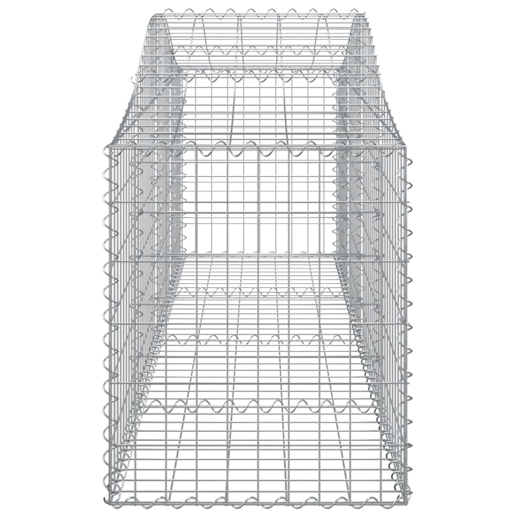 Schanskorven 15 st gewelfd 200x50x60/80 cm gegalvaniseerd ijzer