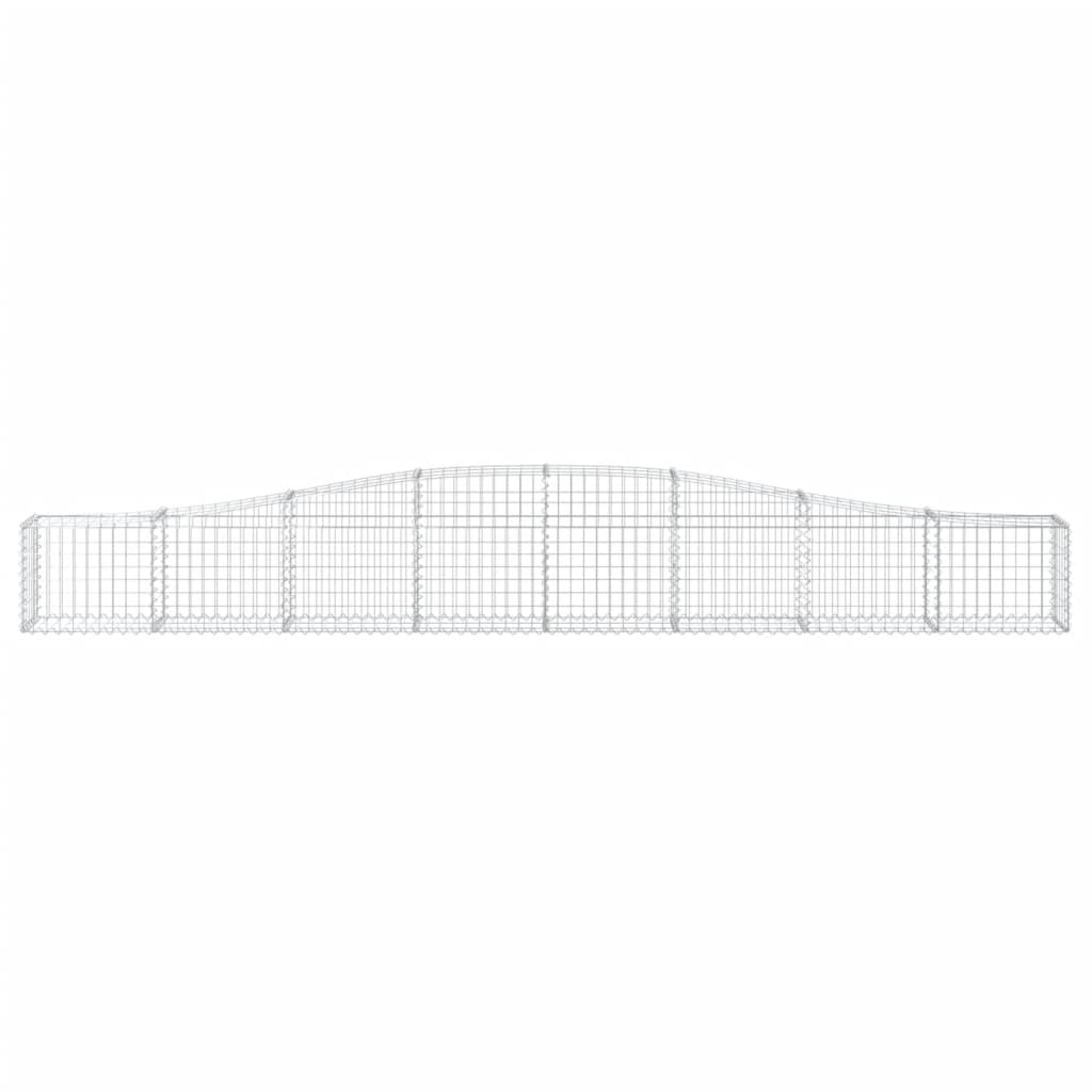 Schanskorven 4 st gewelfd 400x30x40/60 cm ijzer