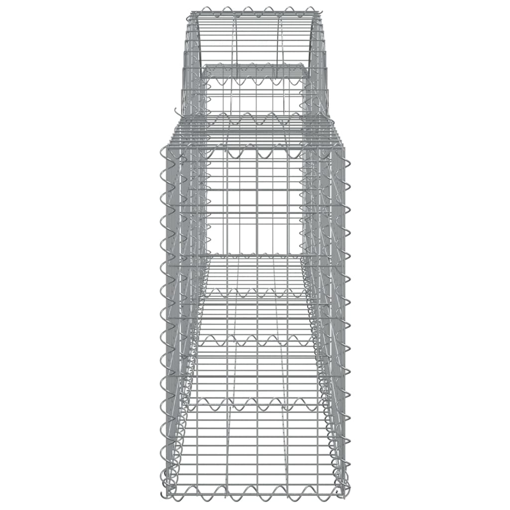 Schanskorven 4 st gewelfd 200x30x60/80 cm gegalvaniseerd ijzer