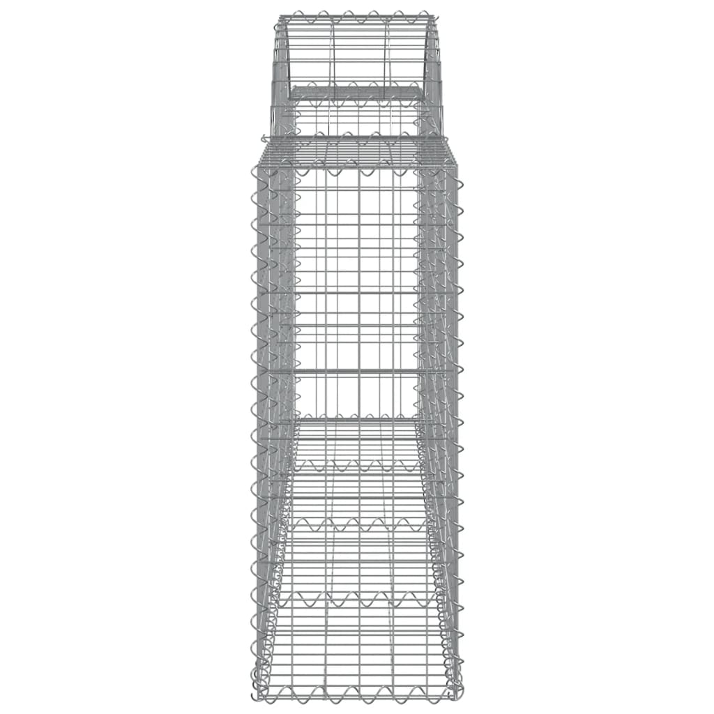 Schanskorven 3 st gewelfd 200x30x80/100 cm gegalvaniseerd ijzer