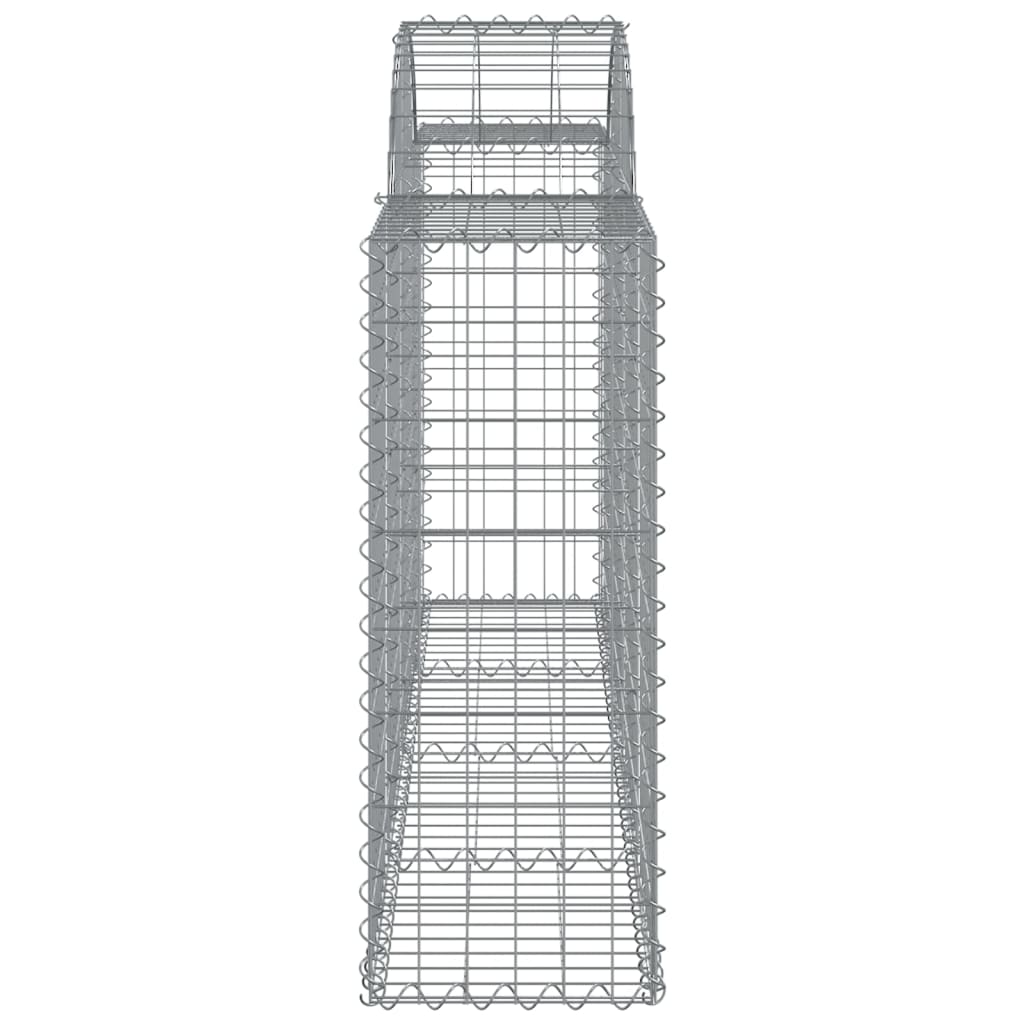 Schanskorven 8 st gewelfd 200x30x80/100 cm gegalvaniseerd ijzer