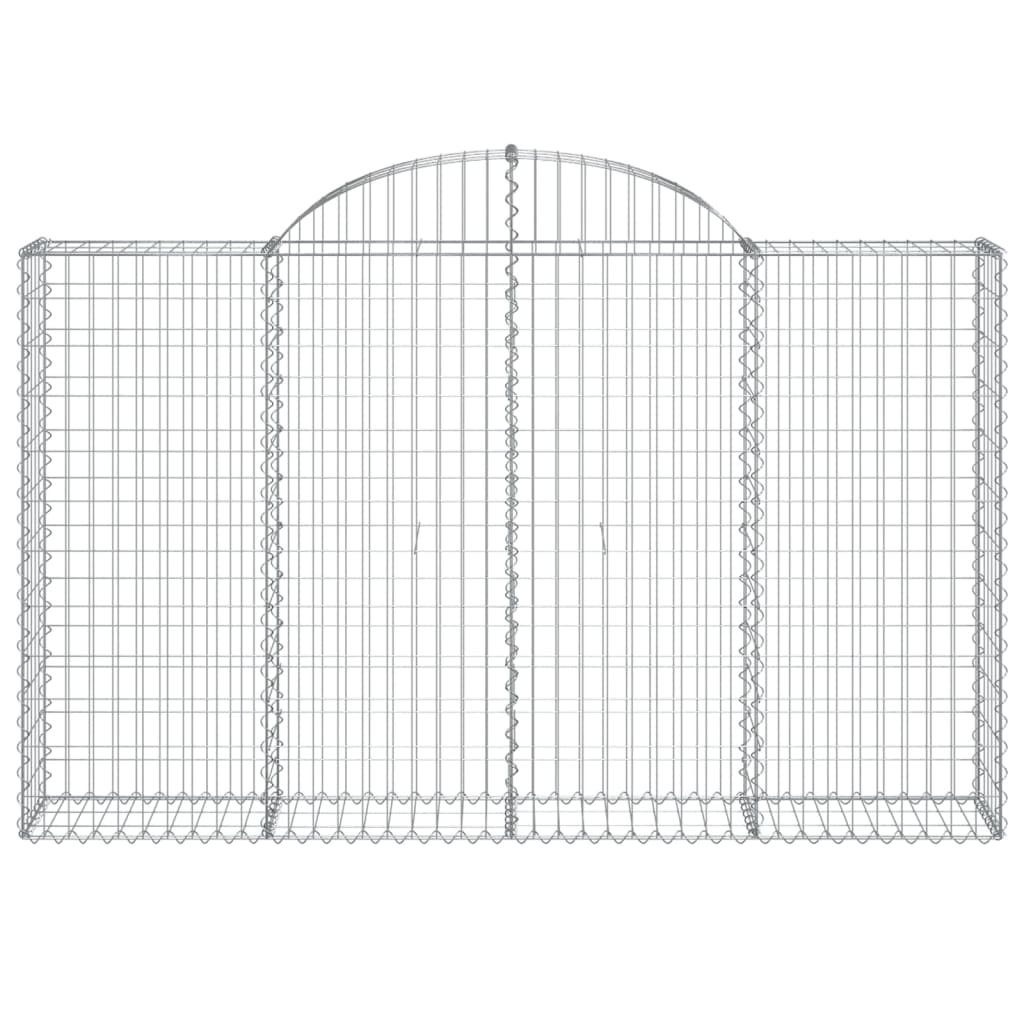 Schanskorven 2 st gewelfd 200x30x120/140 cm ijzer