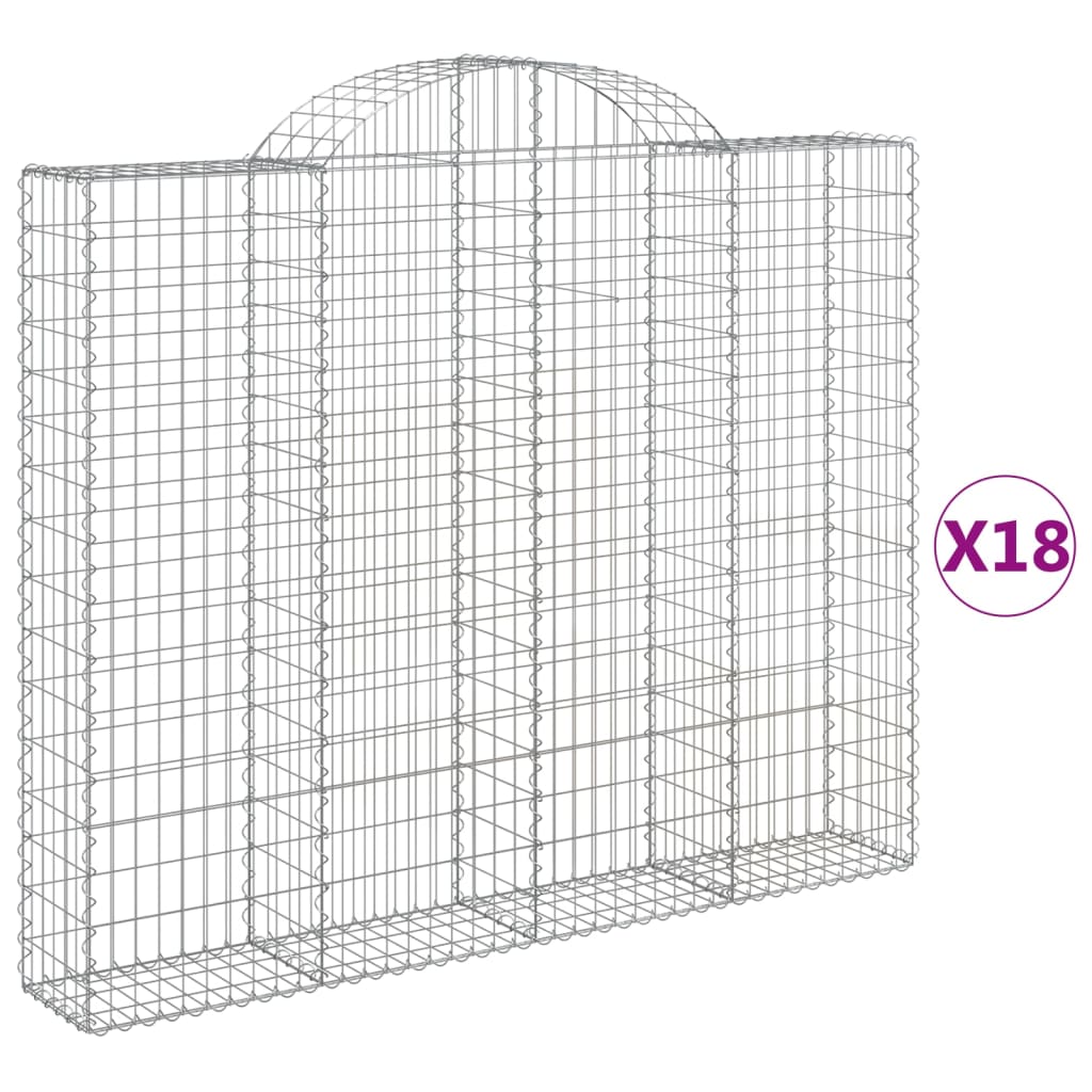 Schanskorven 18 st gewelfd 200x30x160/180 cm ijzer