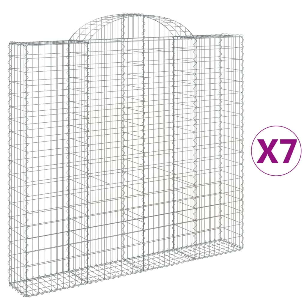 Schanskorven 7 st gewelfd 200x30x180/200 cm ijzer