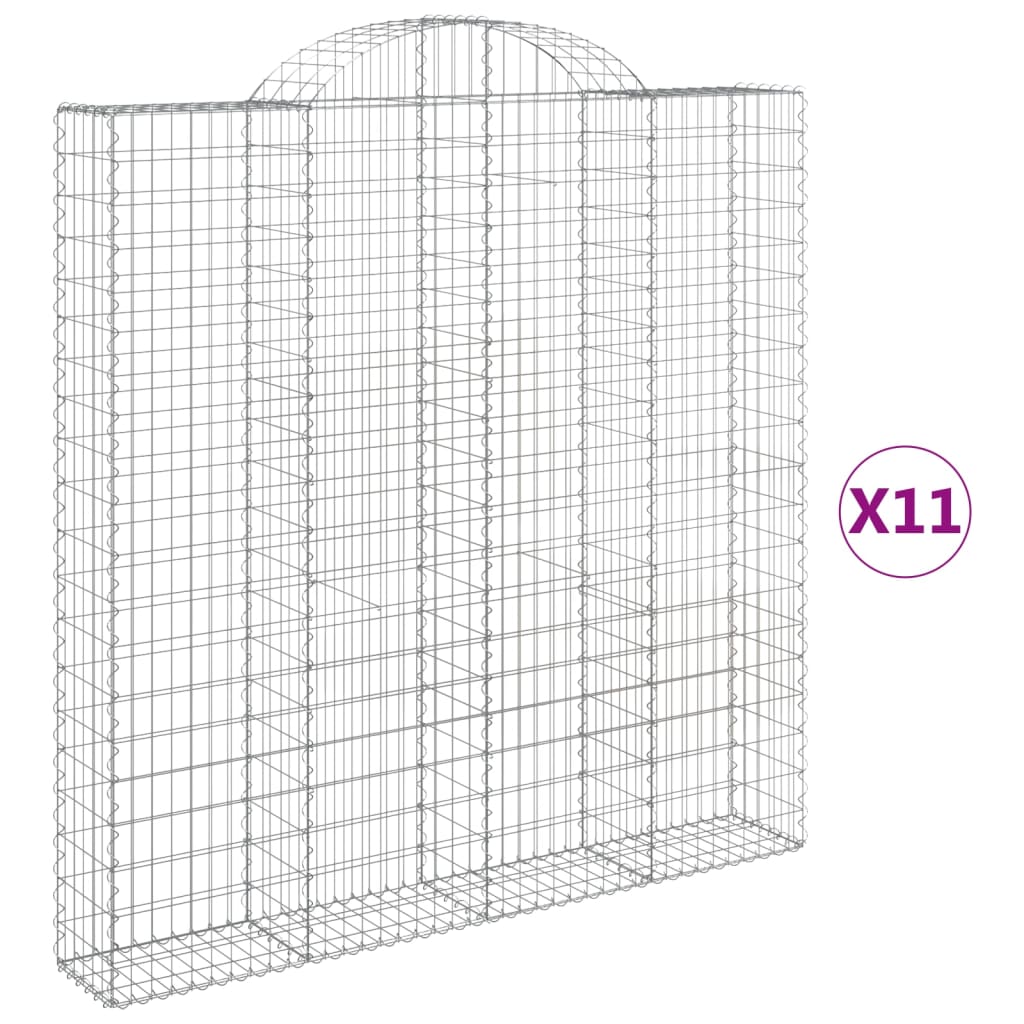 Schanskorven 11 st gewelfd 200x30x200/220 cm ijzer