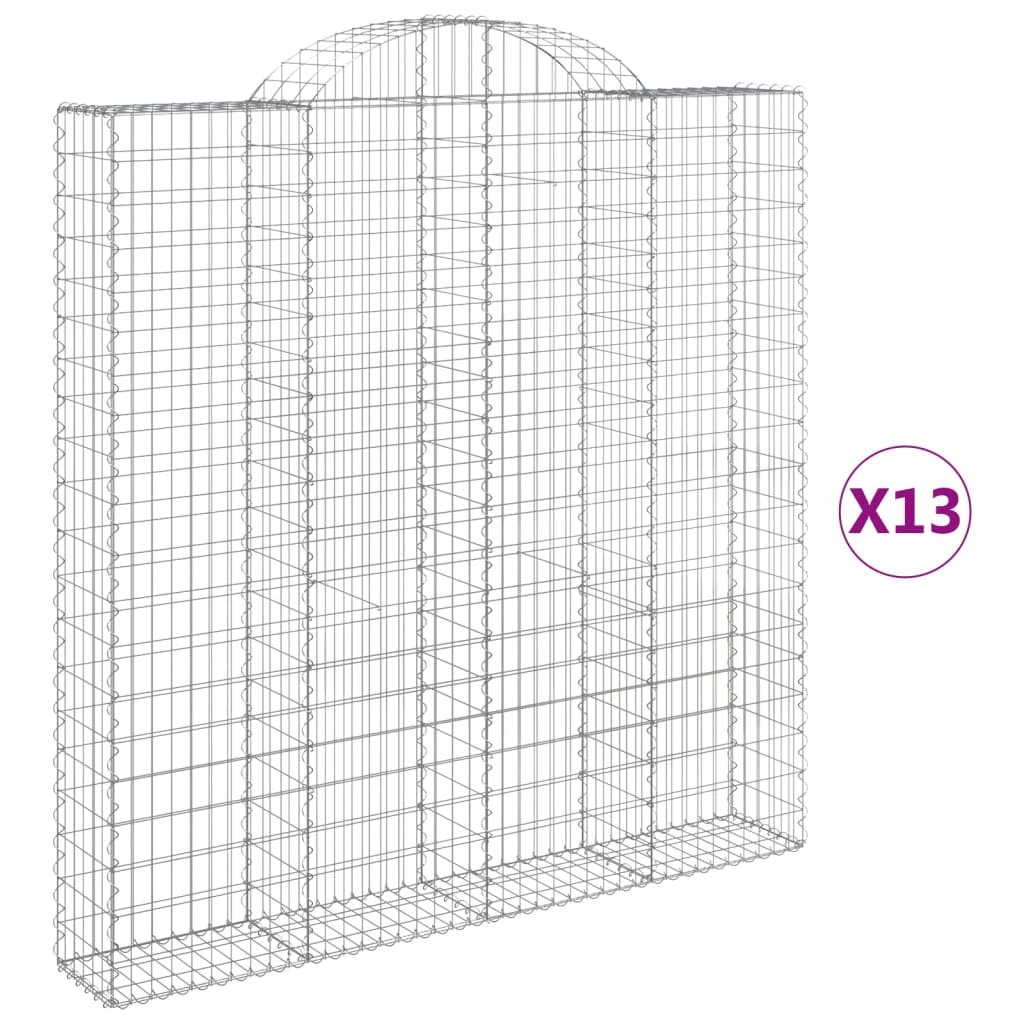 Schanskorven 13 st gewelfd 200x30x200/220 cm ijzer