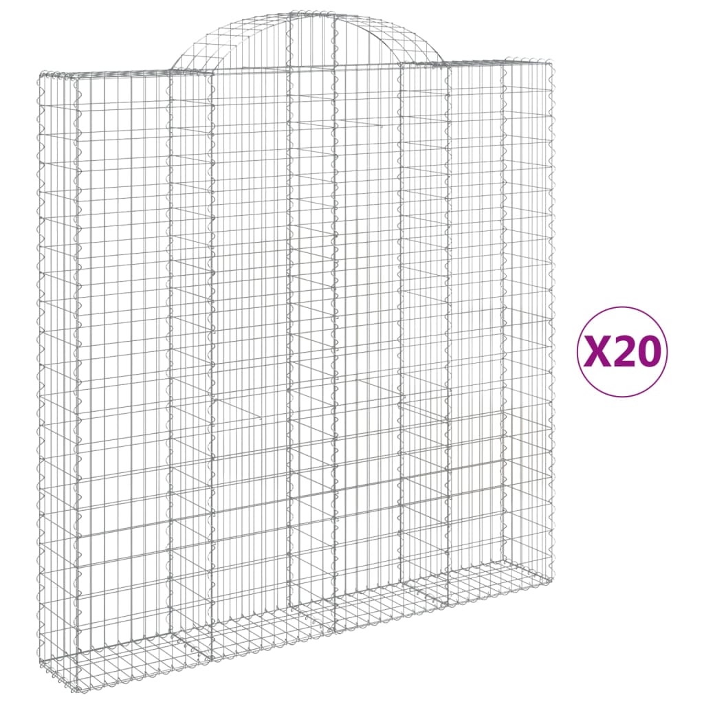 Schanskorven 20 st gewelfd 200x30x200/220 cm ijzer