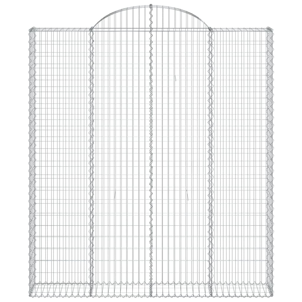 Schanskorven 2 st gewelfd 200x30x220/240 cm ijzer