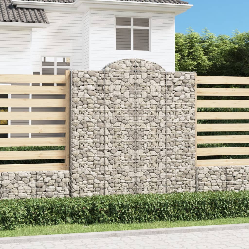 Schanskorven 15 st gewelfd 200x30x220/240 cm ijzer