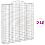Schanskorven 18 st gewelfd 200x30x220/240 cm ijzer