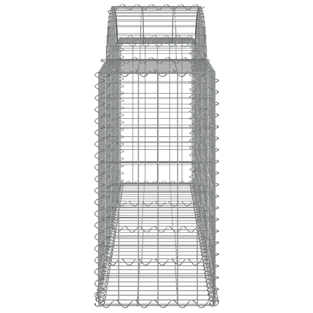 Schanskorven 7 st gewelfd 200x50x80/100 cm gegalvaniseerd ijzer