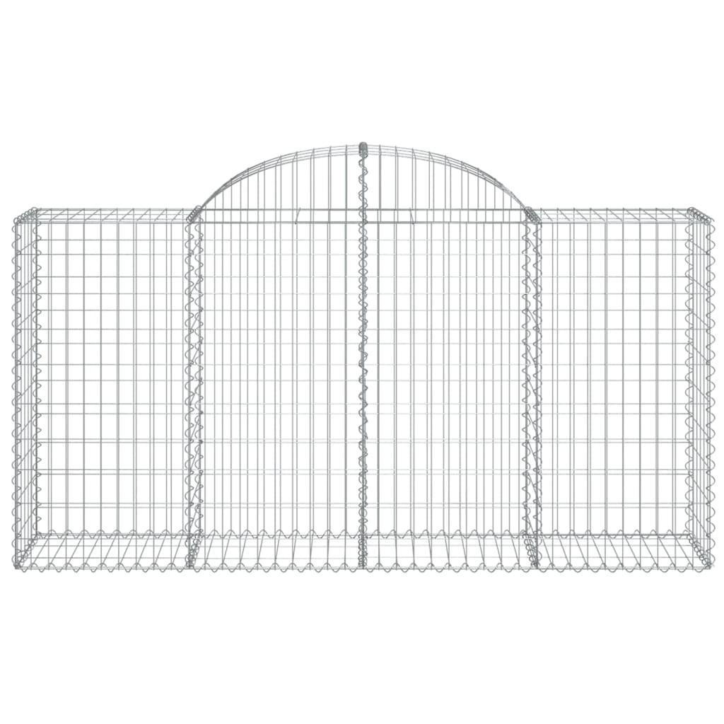 Schanskorven 6 st gewelfd 200x50x100/120 cm ijzer