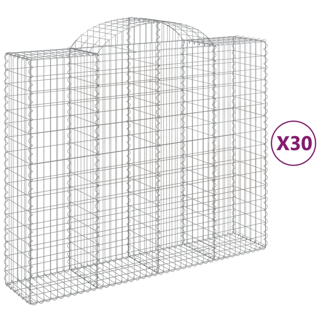 Schanskorven 30 st gewelfd 200x50x160/180 cm ijzer