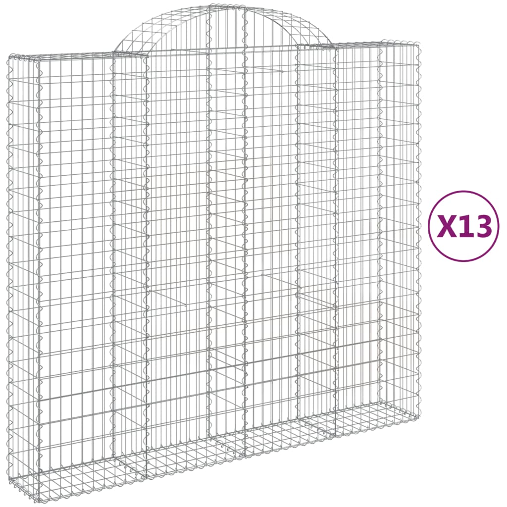 Schanskorven 13 st gewelfd 200x50x180/200 cm ijzer