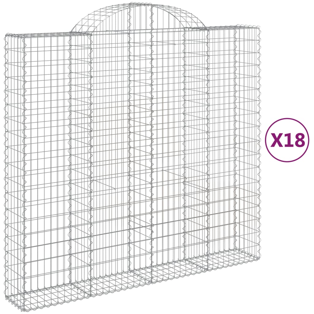 Schanskorven 18 st gewelfd 200x50x180/200 cm ijzer